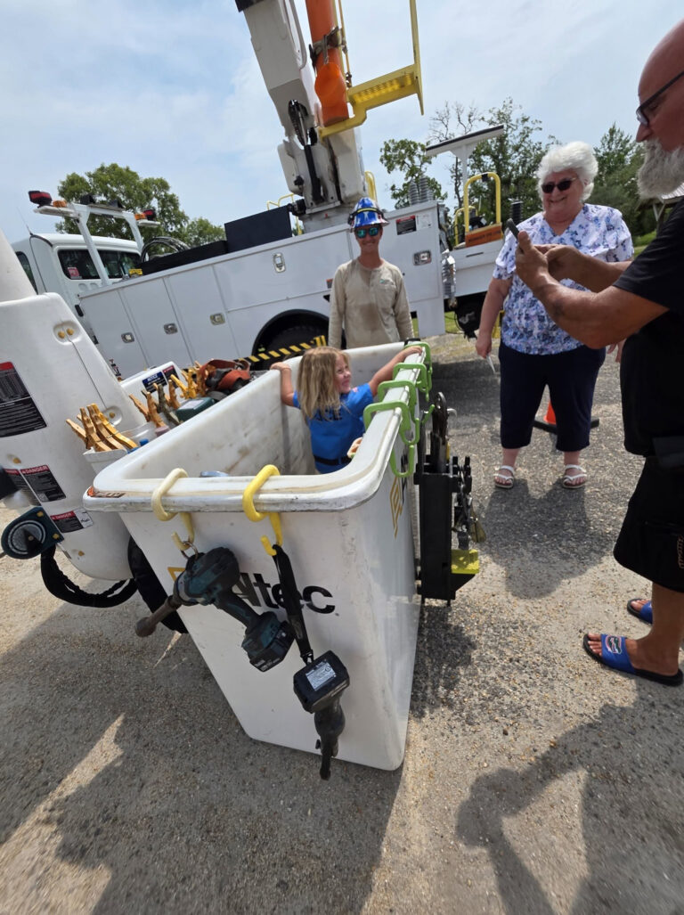 Child climbs to GCEC bucket