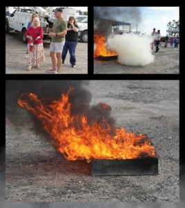 Gulf Coast Electric Cooperative employees participate in fire extinguisher training